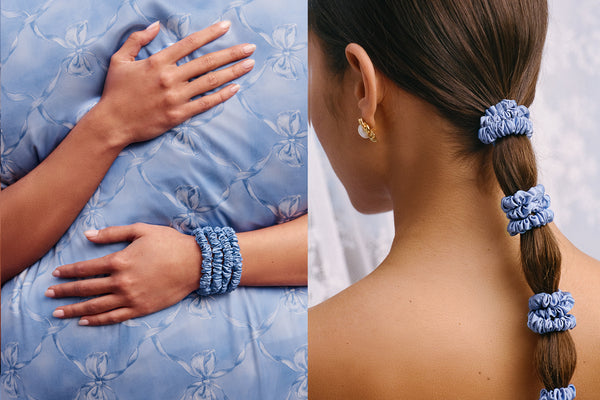 Cornflower Skinny Scrunchies
