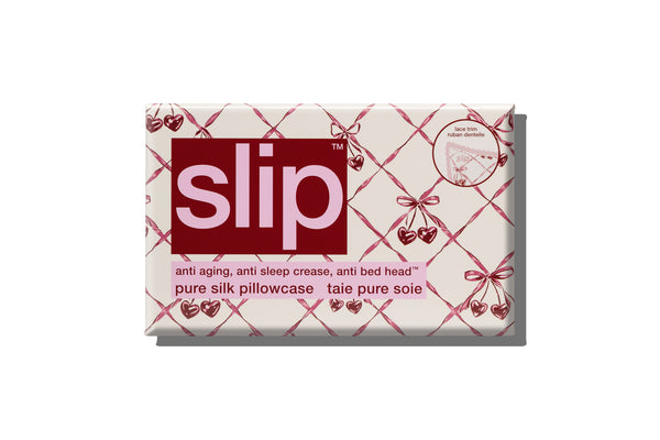 Sweet Cherry Queen Zippered Pillowcase with Lace Trim