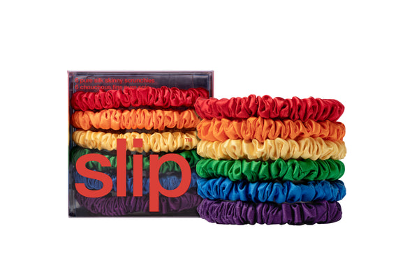Rainbow Skinny Scrunchies