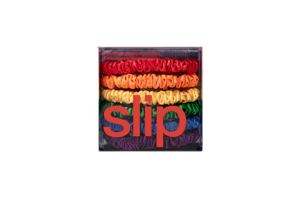 Rainbow Skinny Scrunchies