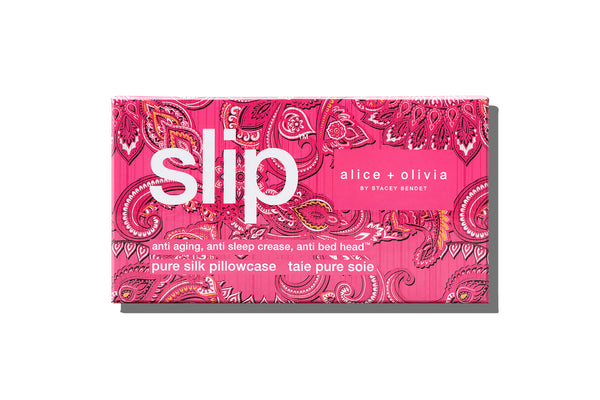 slip x alice + olivia Spring Paisley King Zippered Pillowcase