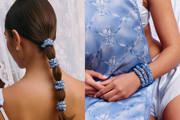 Cornflower Skinny Scrunchies