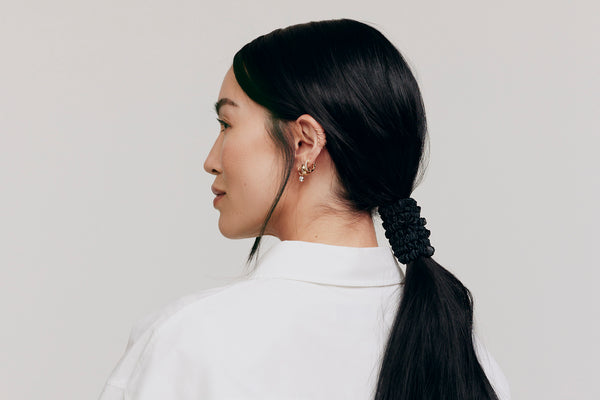 Black Skinny Scrunchies