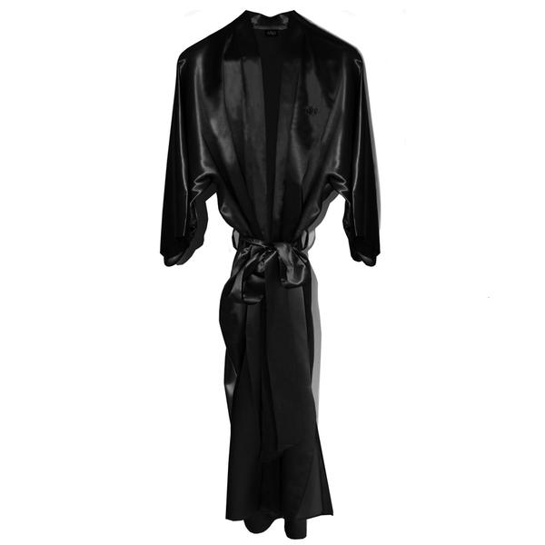 Black Long Robe Slip (UK)